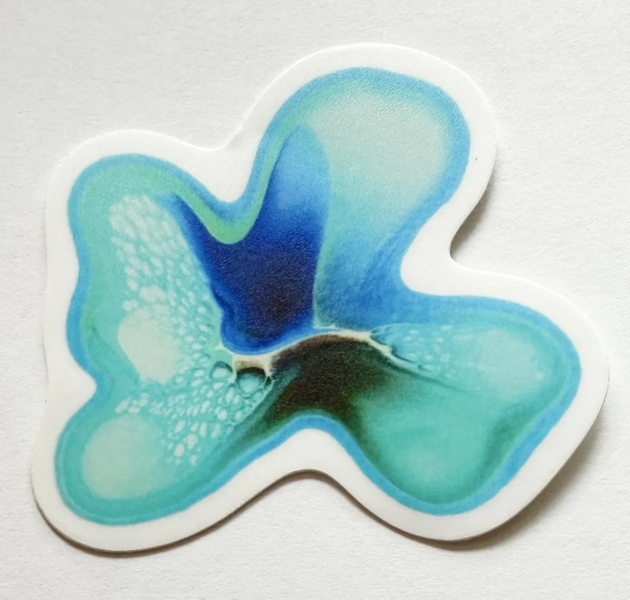 Aqua Splat Sticker by Jacqueline Biang