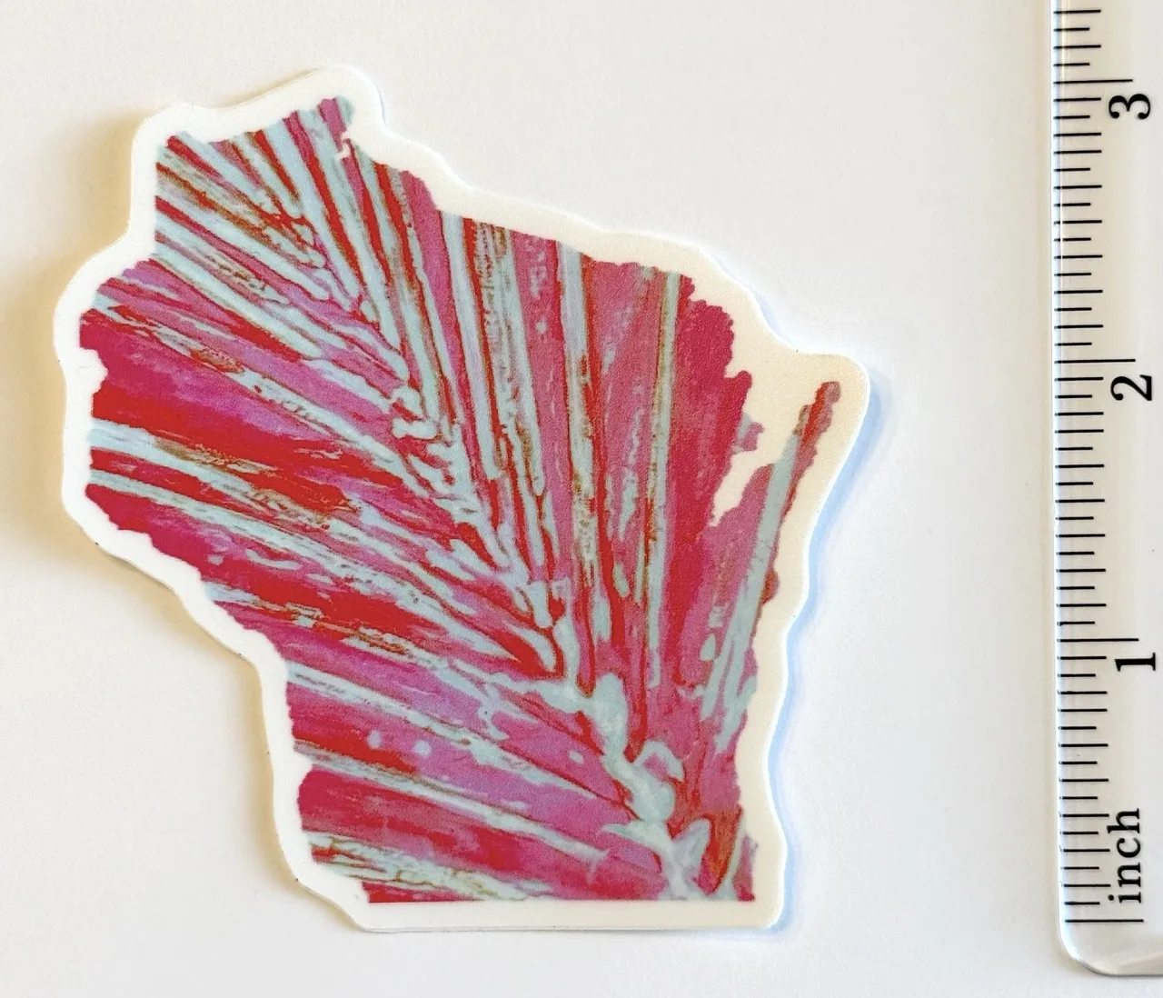 Pink Wisconsin Sticker by Jacqueline Biang — photo 2 of 2