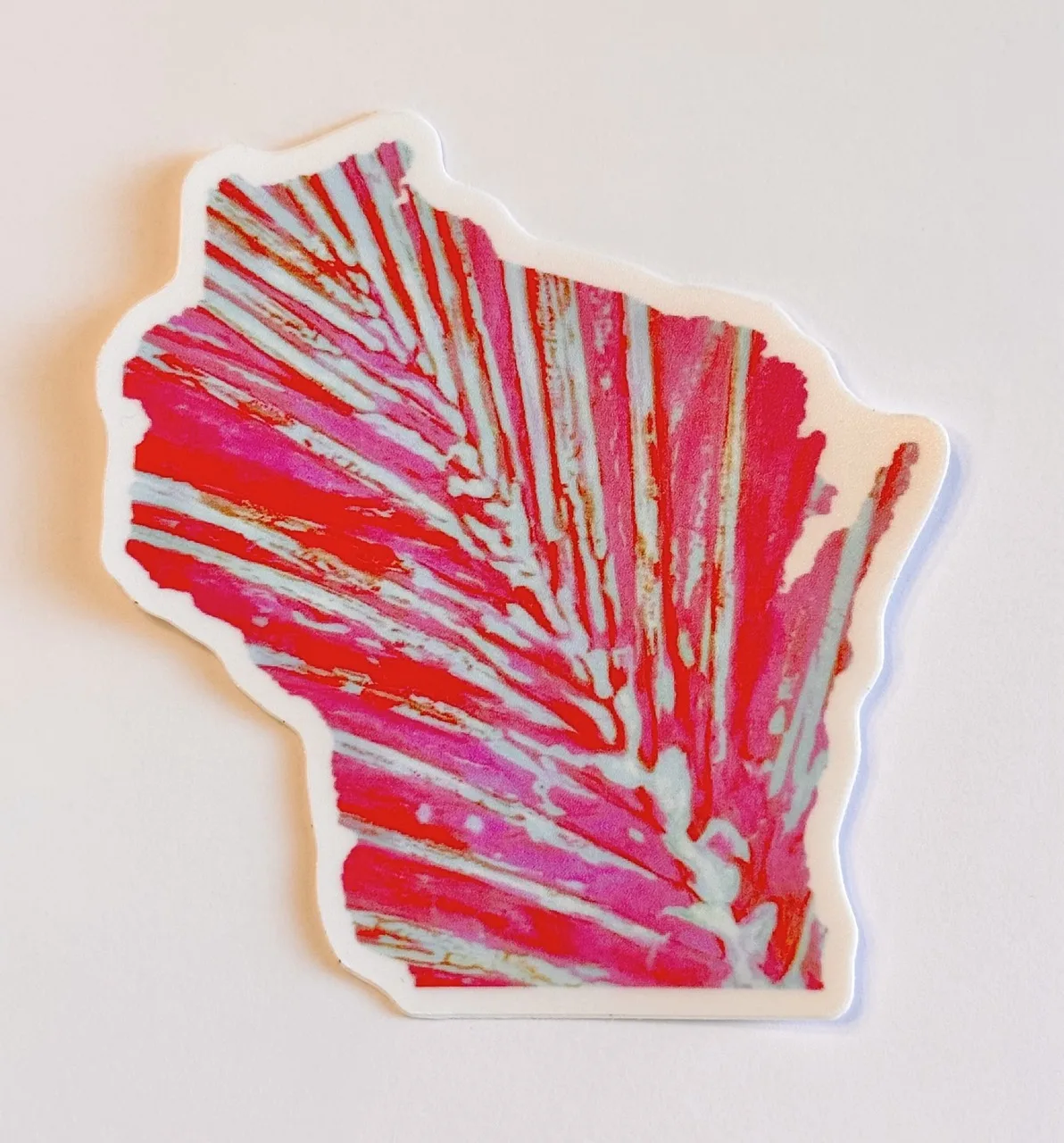 Pink Wisconsin Sticker by Jacqueline Biang