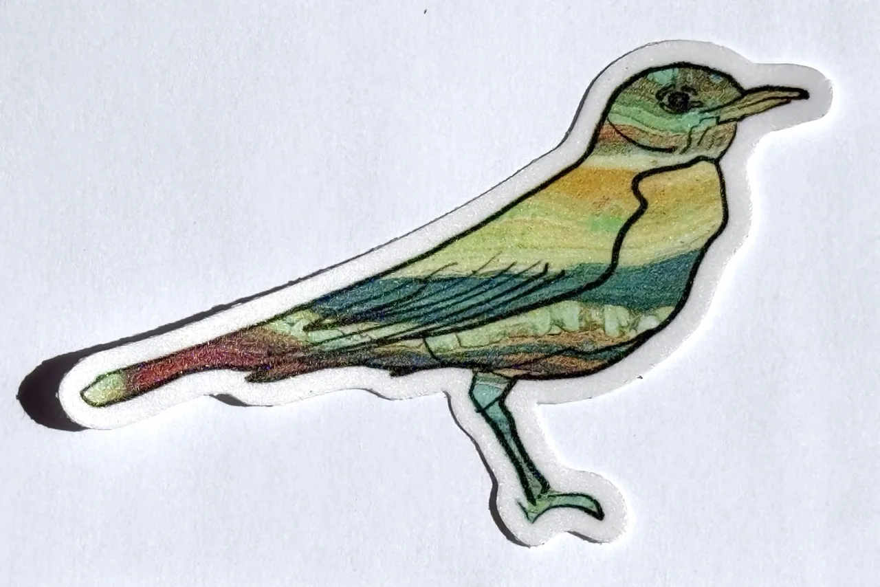 Robin Sticker by Jacqueline Biang